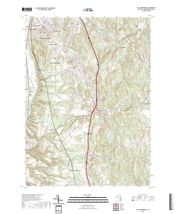 East Greenbush topographic map thumbnail
