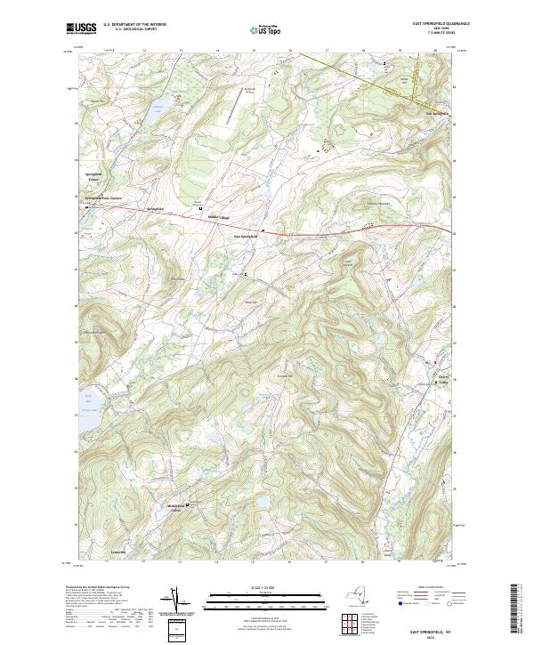 East Springfield topographic map thumbnail