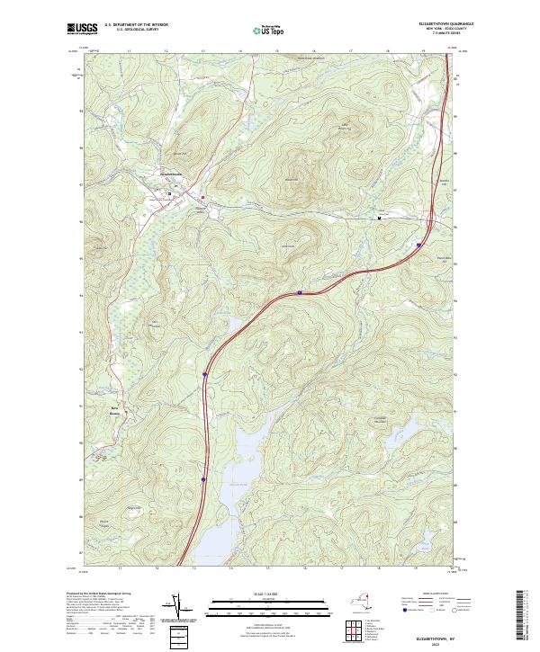 Elizabethtown topographic map thumbnail