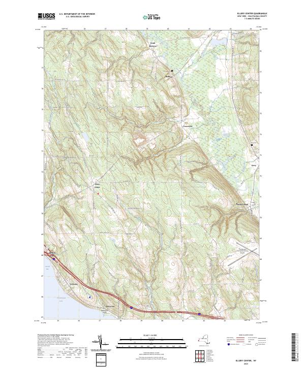 Ellery Center topographic map thumbnail