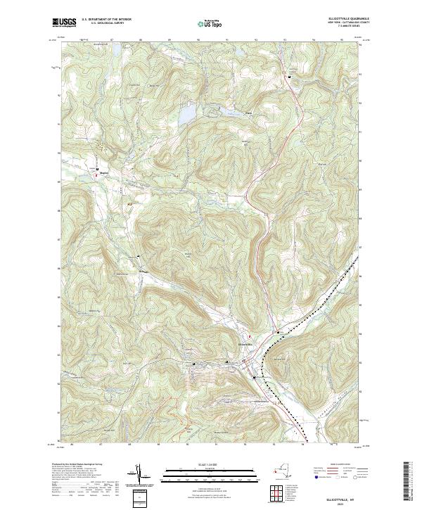 Ellicottville topographic map thumbnail