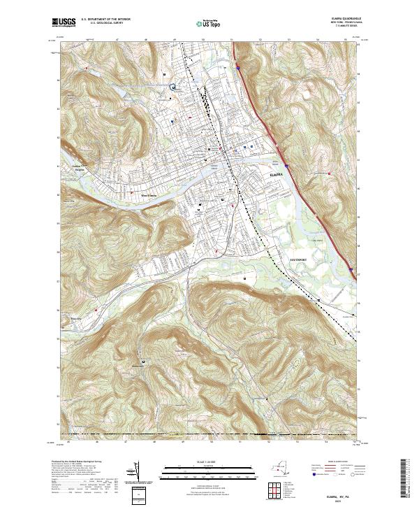 Elmira topographic map thumbnail