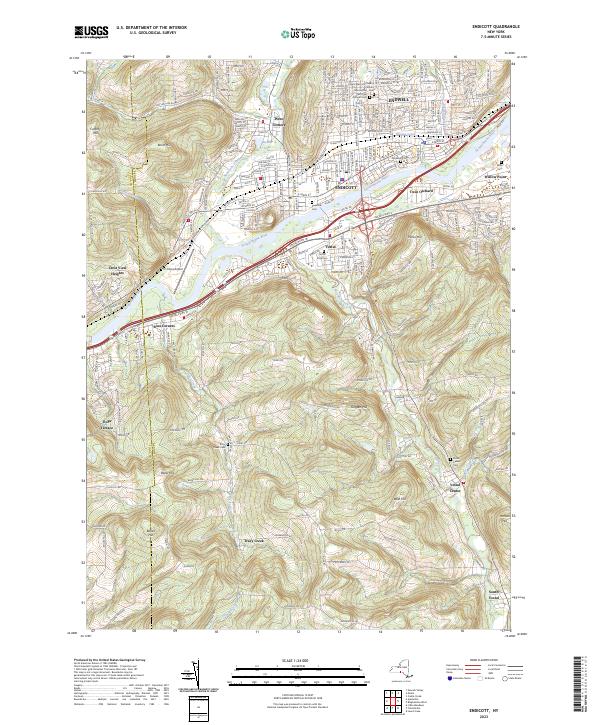 Endicott topographic map thumbnail