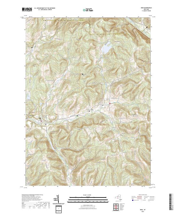 Erin topographic map thumbnail