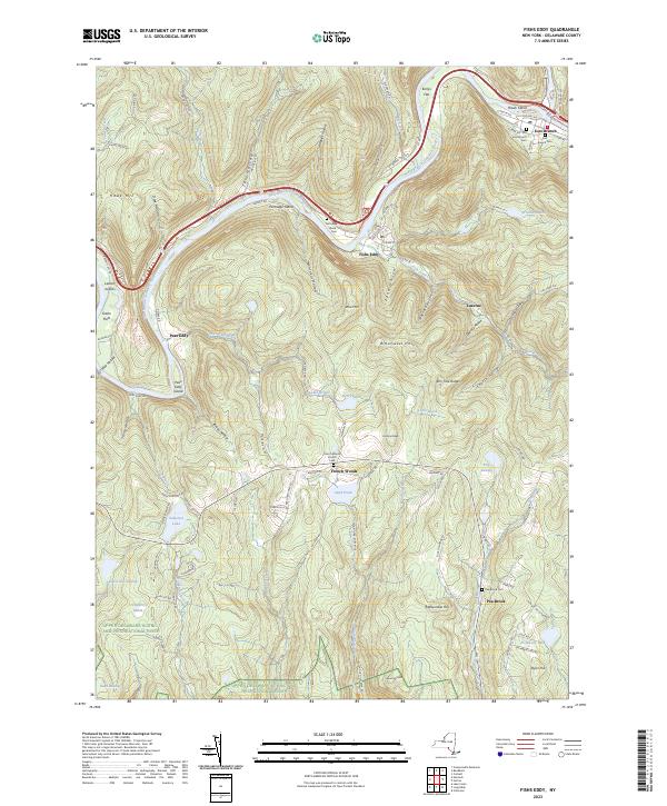 Fishs Eddy topographic map thumbnail