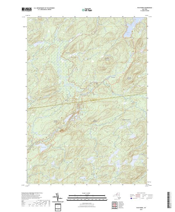 Five Ponds topographic map thumbnail