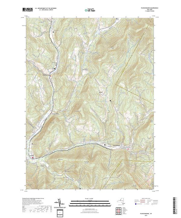 Fleischmanns topographic map thumbnail