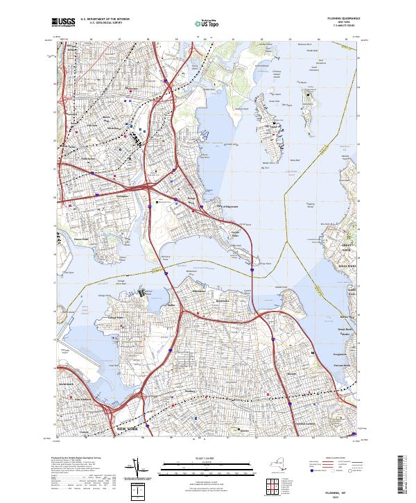 Flushing topographic map thumbnail