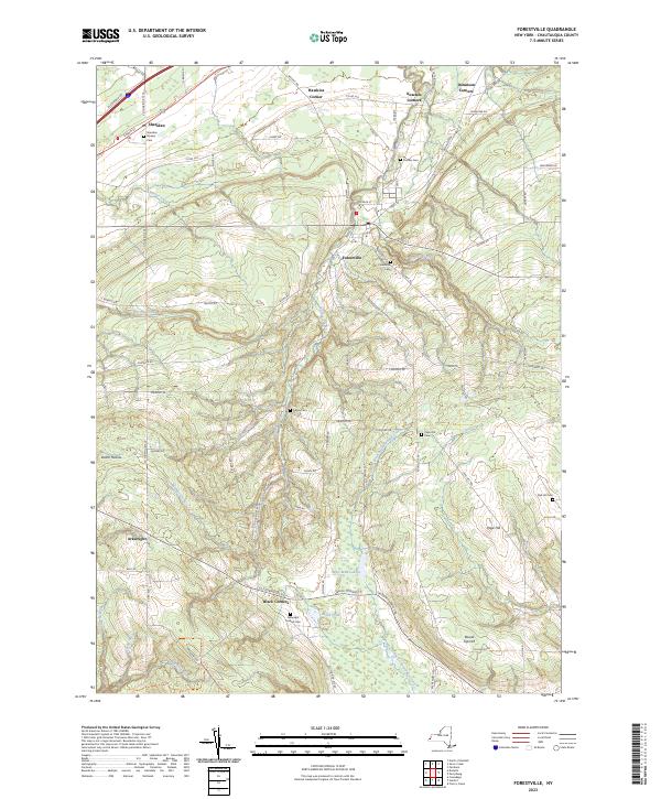 Forestville topographic map thumbnail