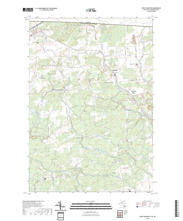 Fort Covington topographic map thumbnail