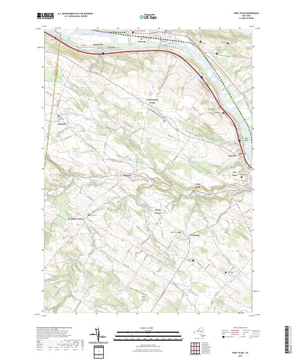 Fort Plain topographic map thumbnail