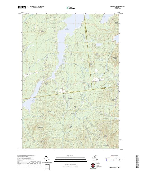 Franklin Falls topographic map thumbnail