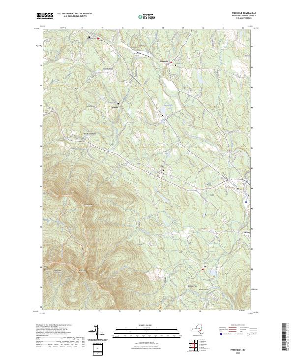 Freehold topographic map thumbnail