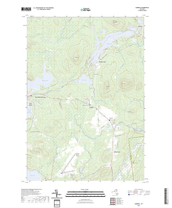 Gabriels topographic map thumbnail