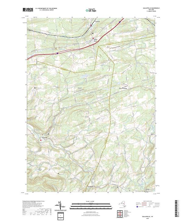 Gallupville topographic map thumbnail