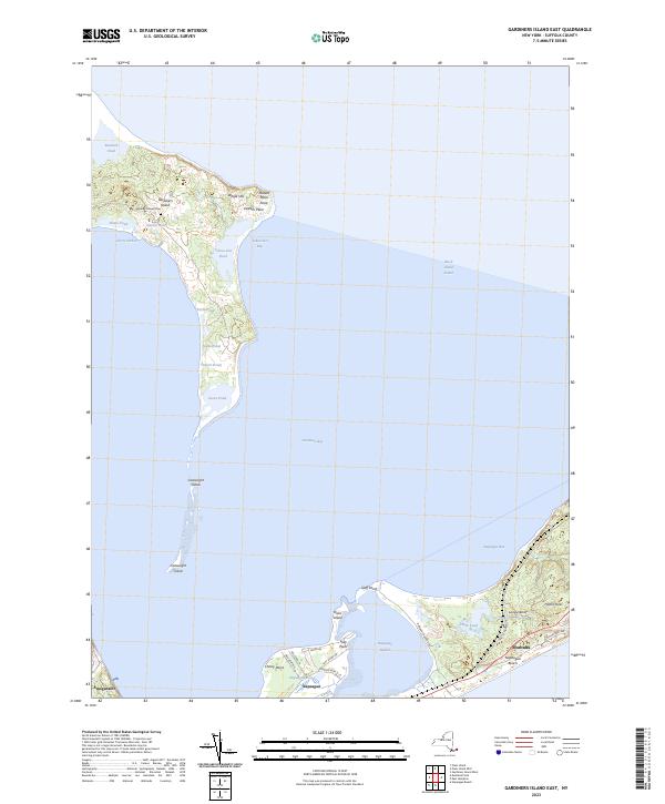 Gardiners Island East topographic map thumbnail