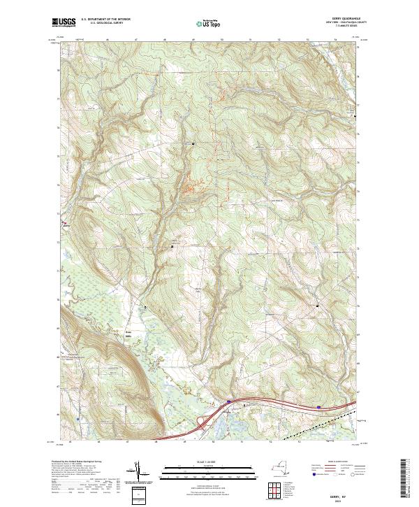 Gerry topographic map thumbnail