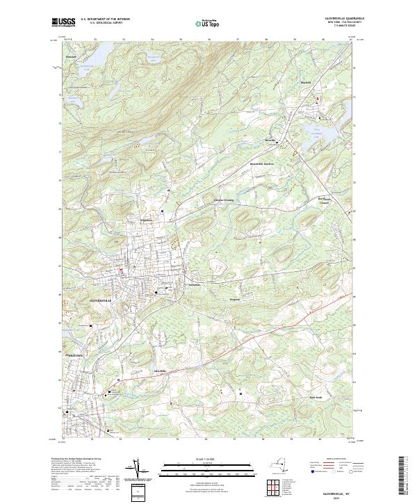 Gloversville topographic map thumbnail