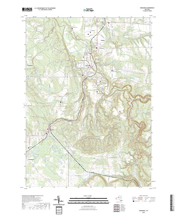 Gowanda topographic map thumbnail