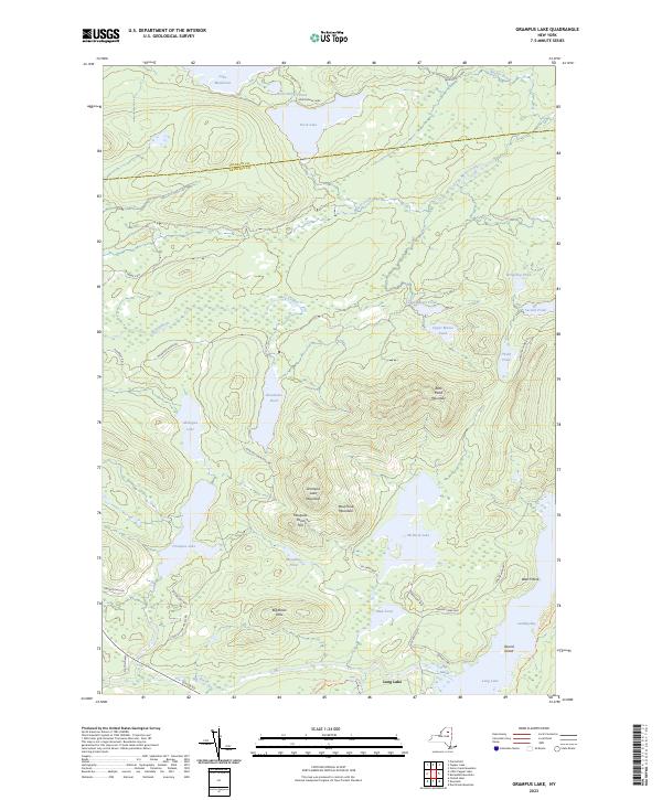 Grampus Lake topographic map thumbnail
