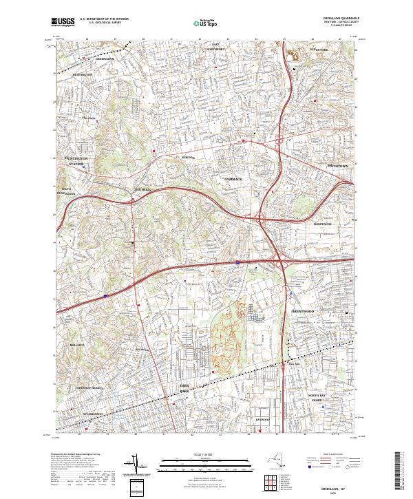 Greenlawn topographic map thumbnail