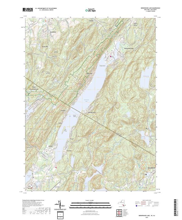 Greenwood Lake topographic map thumbnail