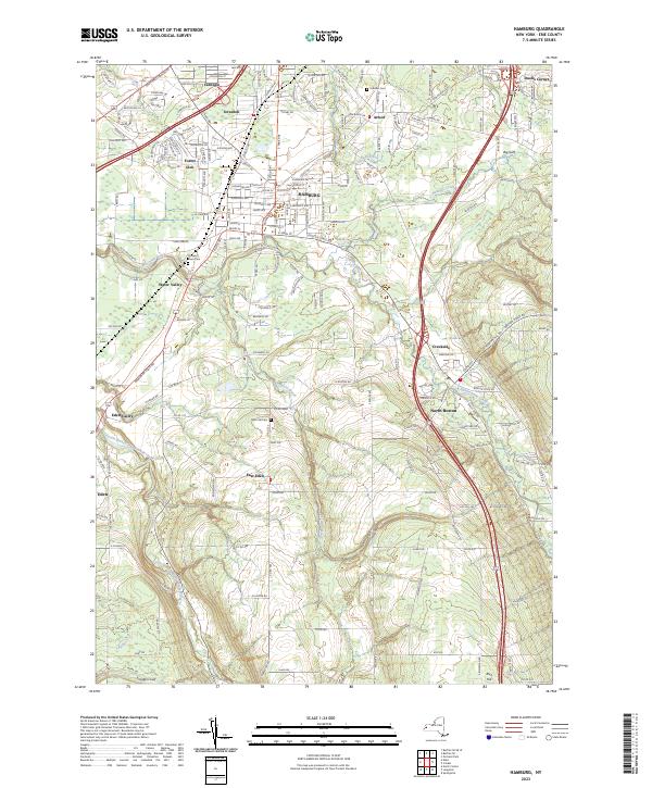 Hamburg topographic map thumbnail