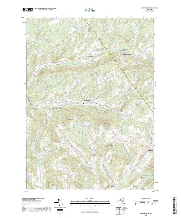 Harpersfield topographic map thumbnail