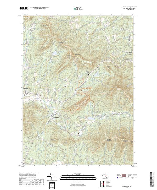 Hensonville topographic map thumbnail