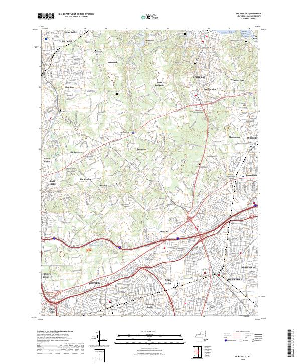 Hicksville topographic map thumbnail