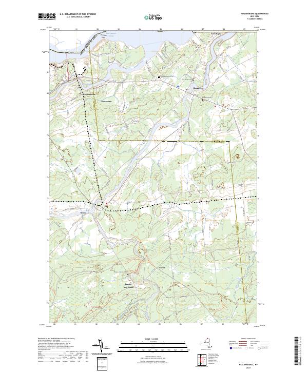 Hogansburg topographic map thumbnail