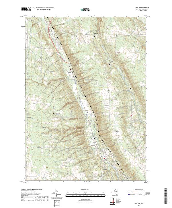 Holland topographic map thumbnail