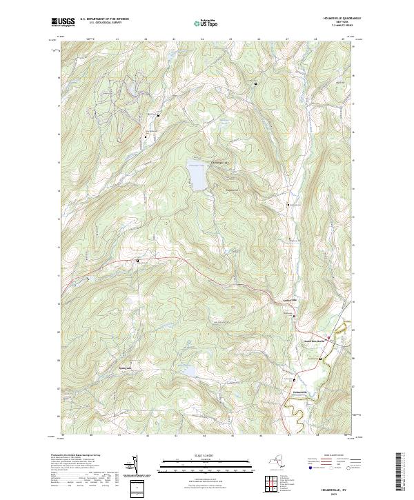 Holmesville topographic map thumbnail