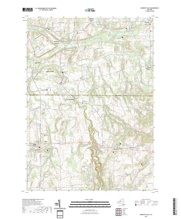 Honeoye Falls topographic map thumbnail