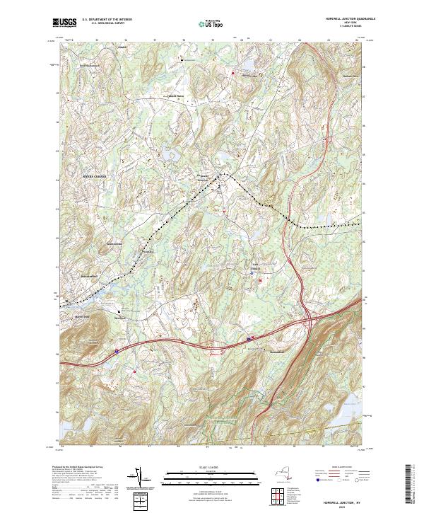 Hopewell Junction topographic map thumbnail