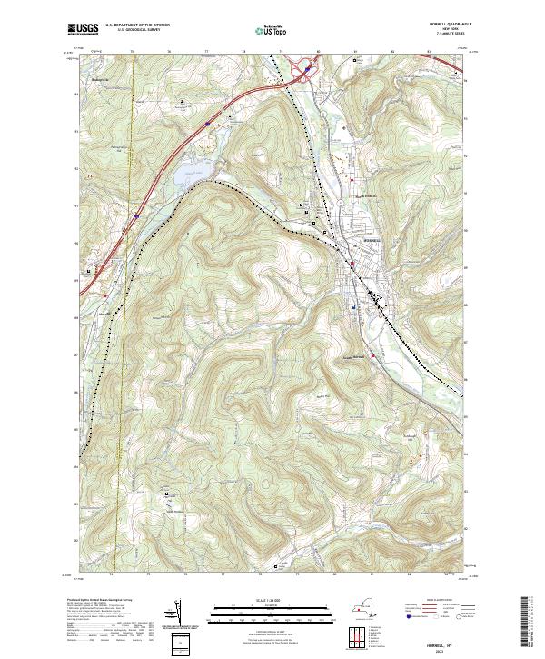 Hornell topographic map thumbnail