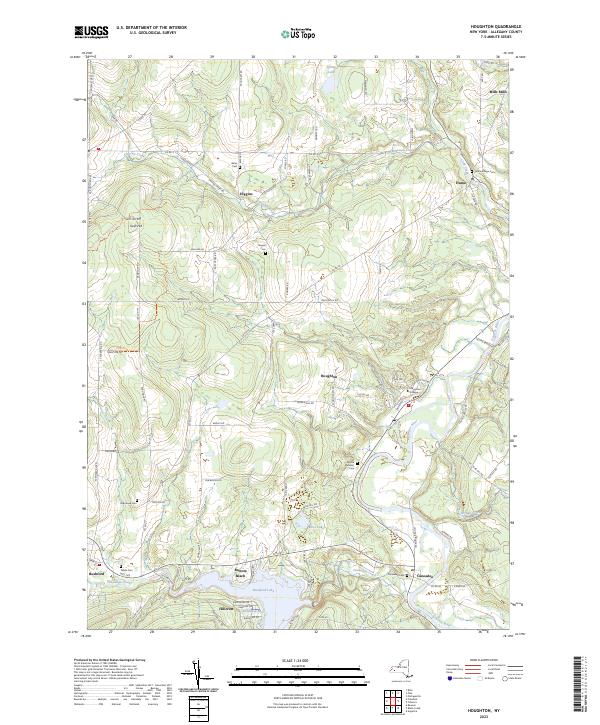 Houghton topographic map thumbnail
