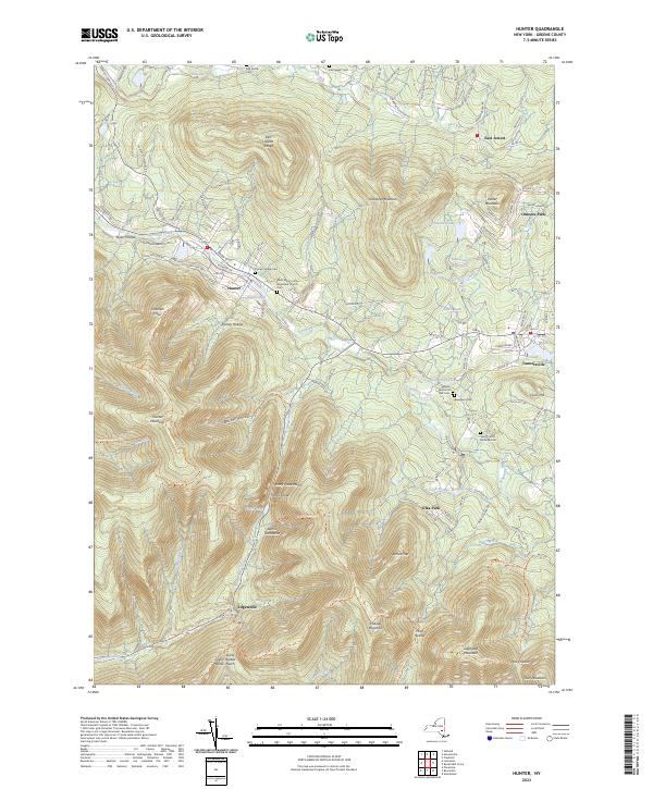 Hunter topographic map thumbnail