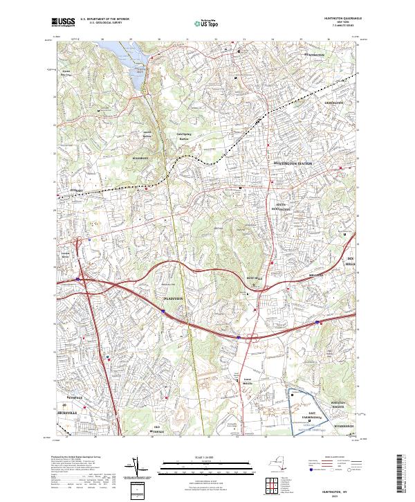 Huntington topographic map thumbnail