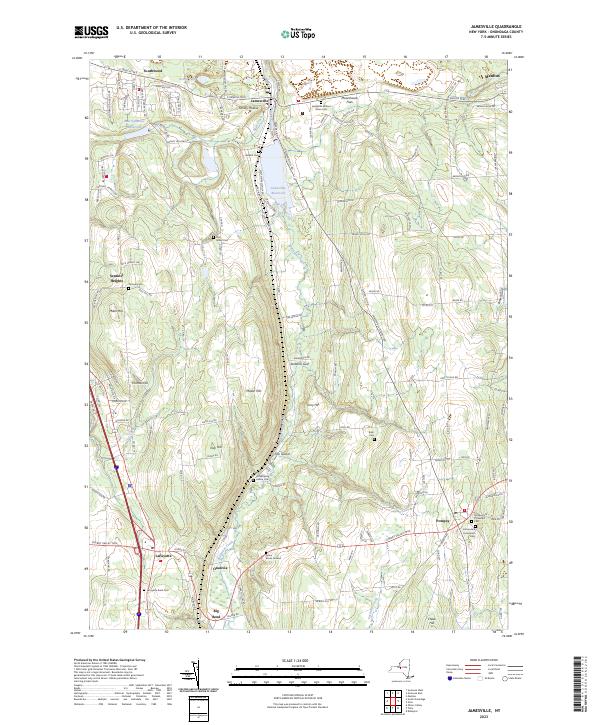 Jamesville topographic map thumbnail