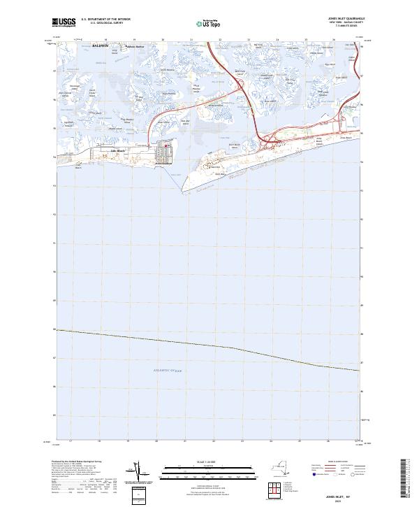 Jones Inlet topographic map thumbnail