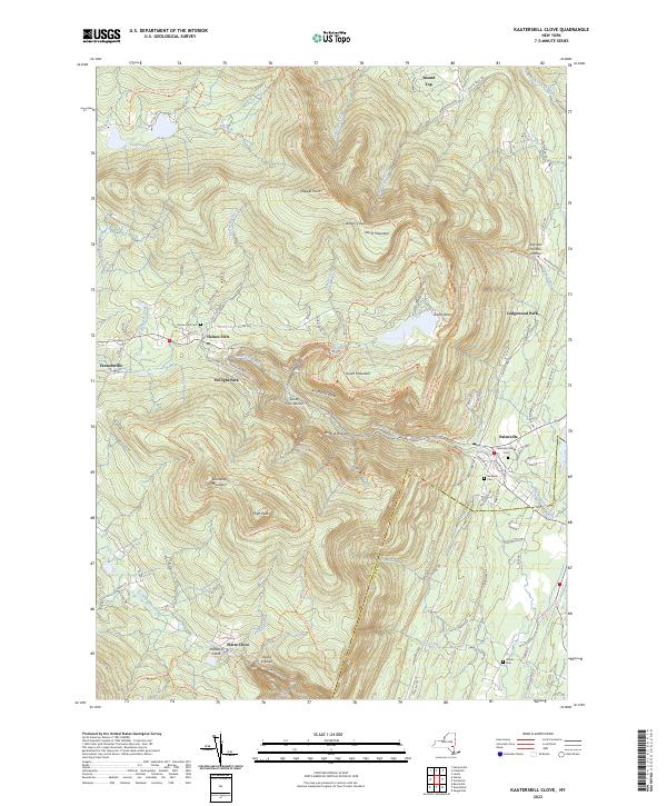 Kaaterskill Clove topographic map thumbnail