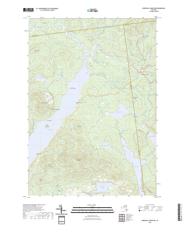 Kempshall Mountain topographic map thumbnail