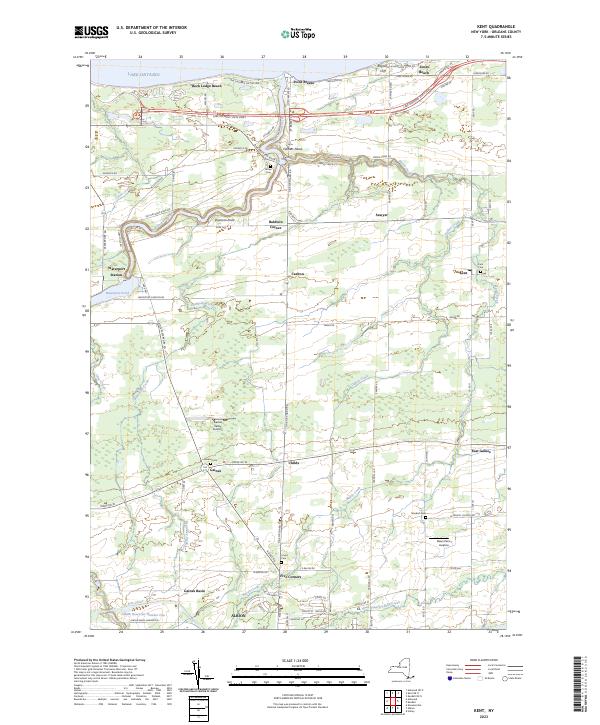 Kent topographic map thumbnail