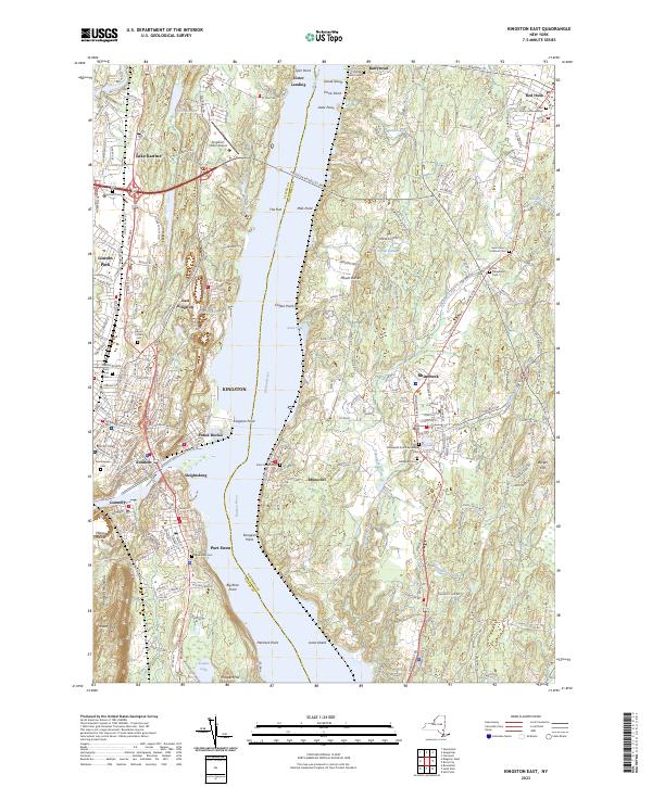 Kingston East topographic map thumbnail