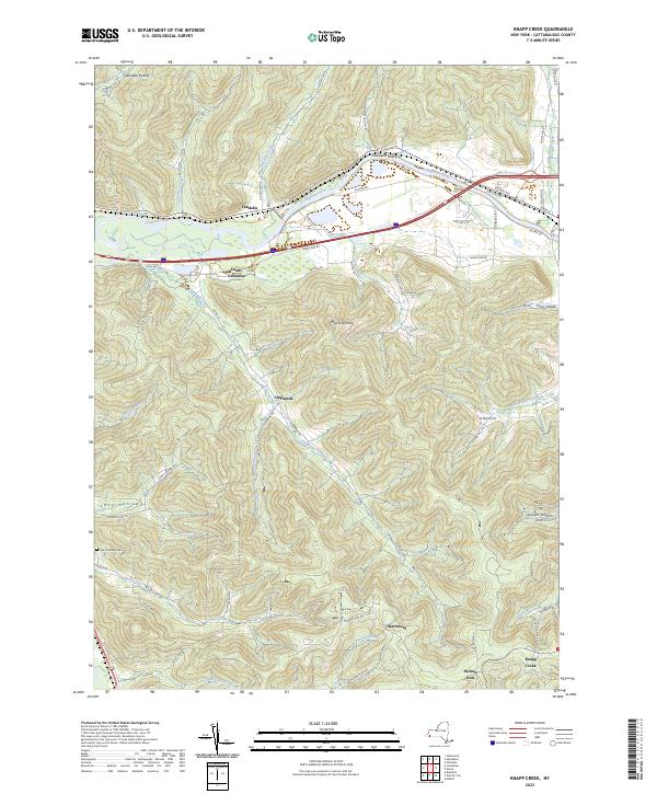 Knapp Creek topographic map thumbnail