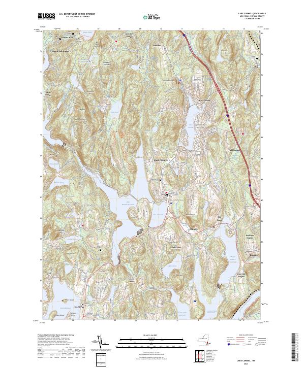 Lake Carmel topographic map thumbnail