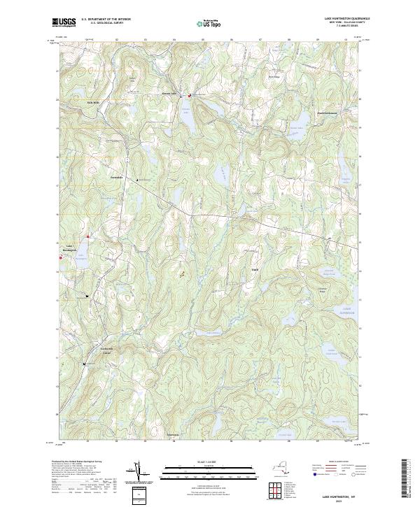 Lake Huntington topographic map thumbnail