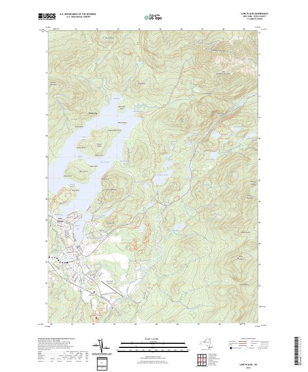 Lake Placid topographic map thumbnail