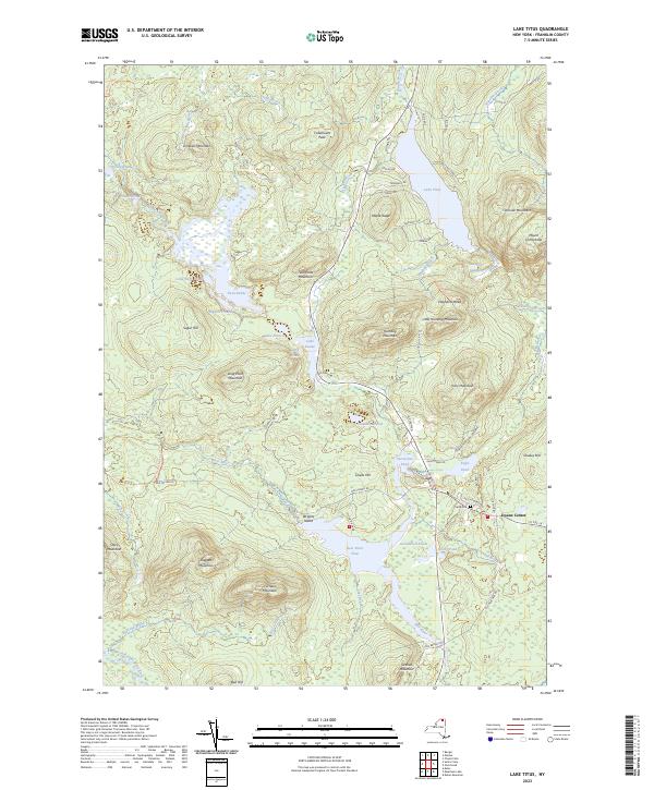 Lake Titus topographic map thumbnail